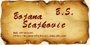 Bojana Stajković vizit kartica